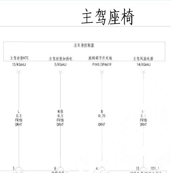 2023年比亚迪护卫舰座椅电路图