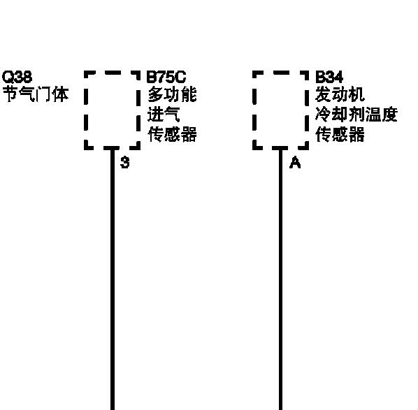 2012年凯迪拉克SRX冷却液温度传感器电路图