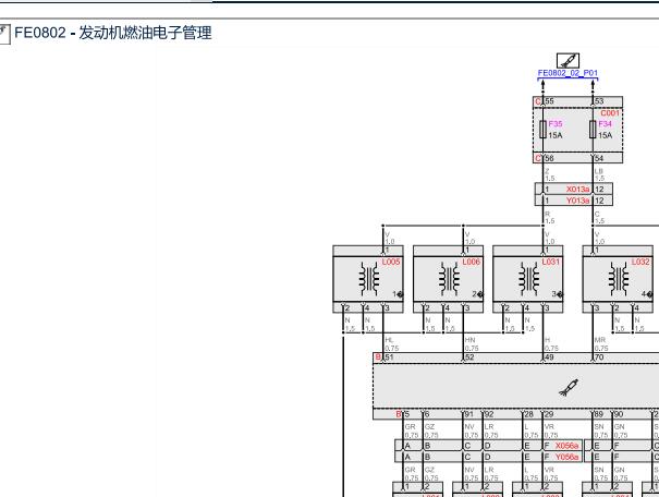 2017年玛莎拉蒂莱万特仪表和发动机电路图