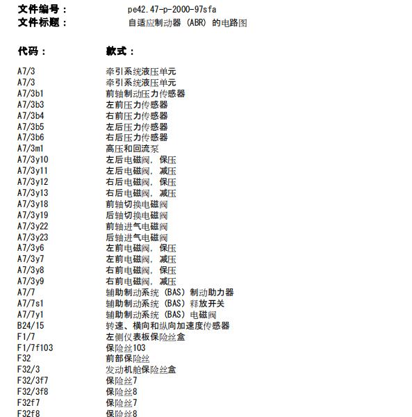 2010年奔驰S400 ABS电源通讯电路图