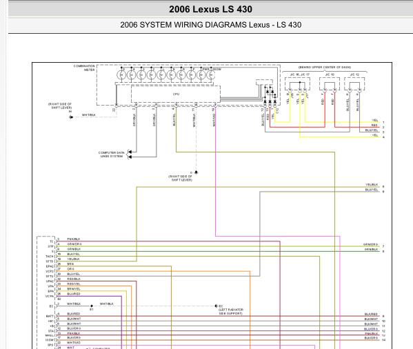 2006年雷克萨斯LS430变速箱电路图