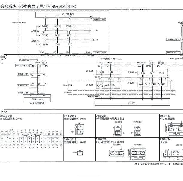 2017年马自达CX5 倒车摄像头电路图