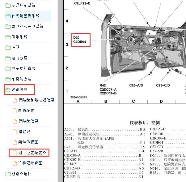 2009年福特蒙迪欧数据通讯模块位置