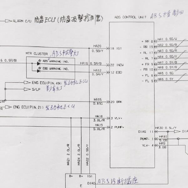 2007年莲花竞速ABS电路图