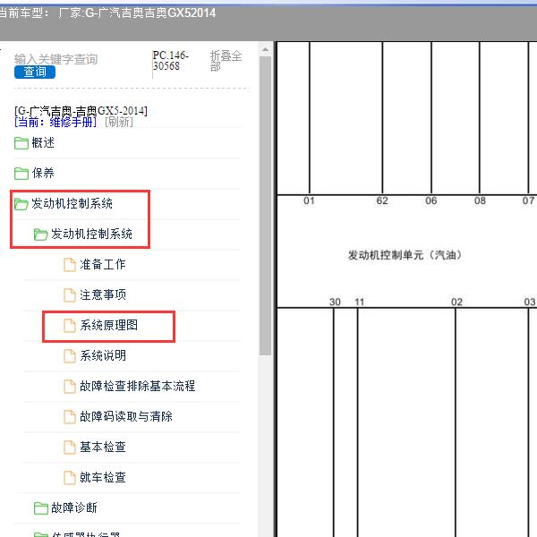 2014年广汽吉奥-吉奥GX5 发动机线路图