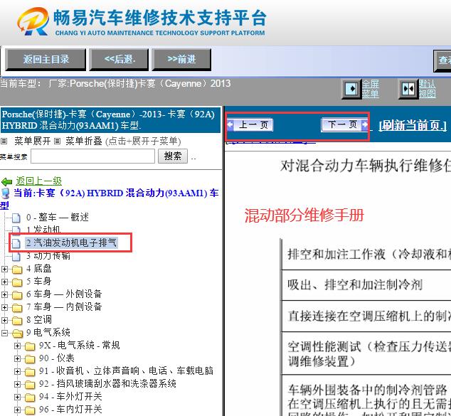 2013年保时捷卡宴混动版维修手册