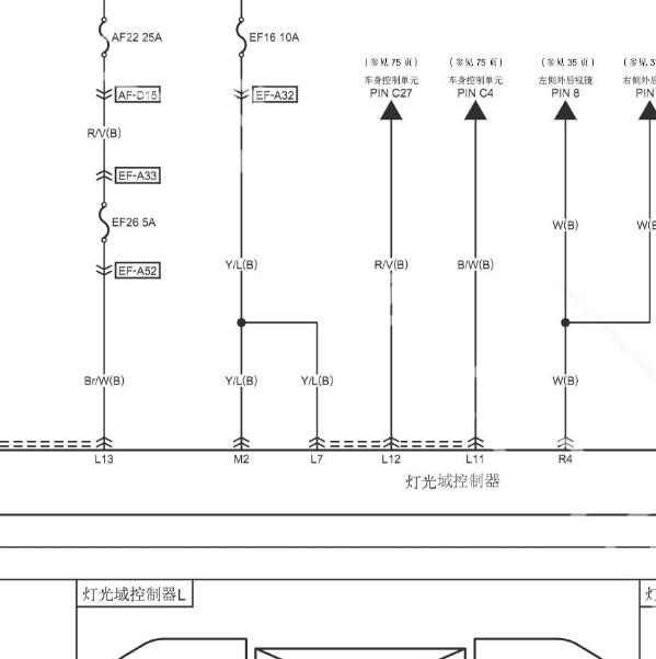 2022年红旗HQ9灯光电路图