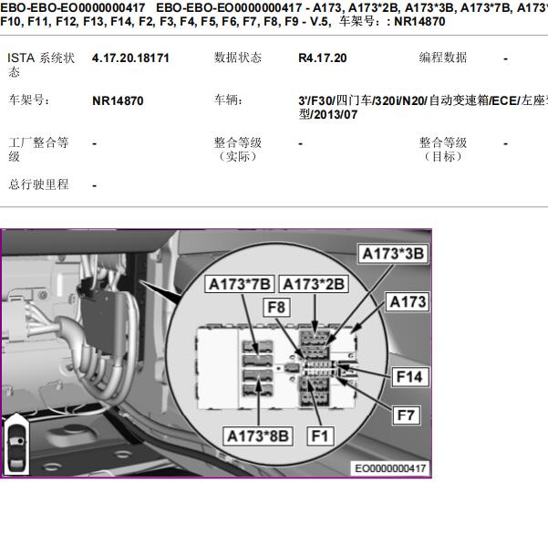 2013年宝马320i FEM针脚定义