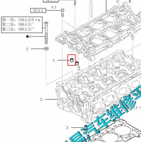 2016-2017年长城H9 GW4C20A发动机机油单向阀总成位置