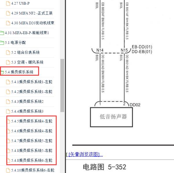 2022年上汽大通MIFA9音响电路图.