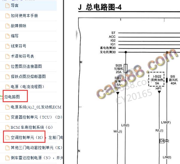 2014年奔腾B70空调电路图
