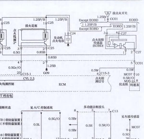 现代G4JS发动机电路图