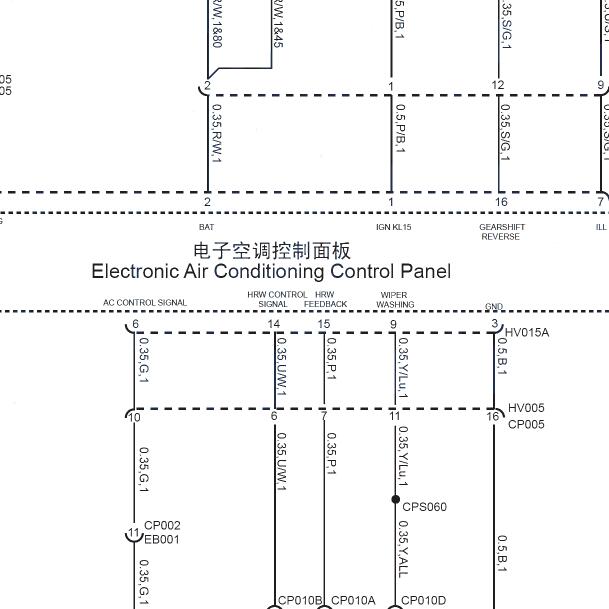 2016年荣威3601.5 空调电路图