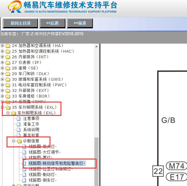 2019年郑州日产帅客转向灯电路图