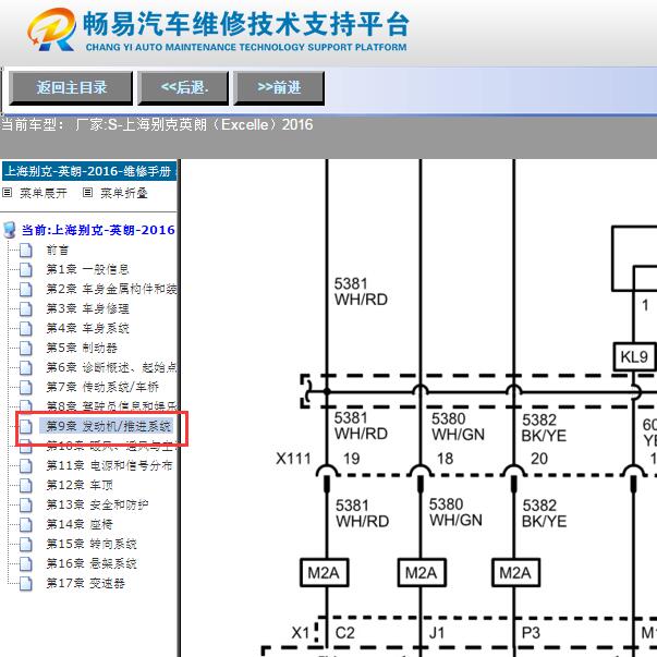 2016年别克英朗发动机VVT阀电路图