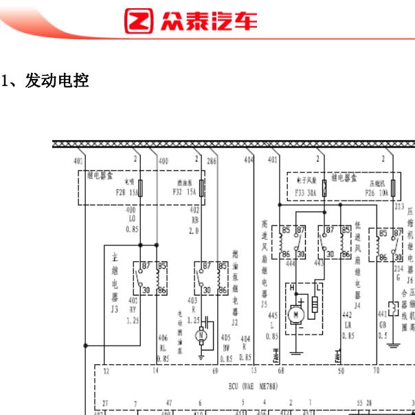2011年众泰Z200HB发动机电路图