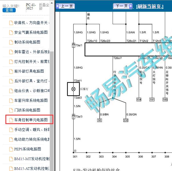 2013-2014年中华H330车身电路图