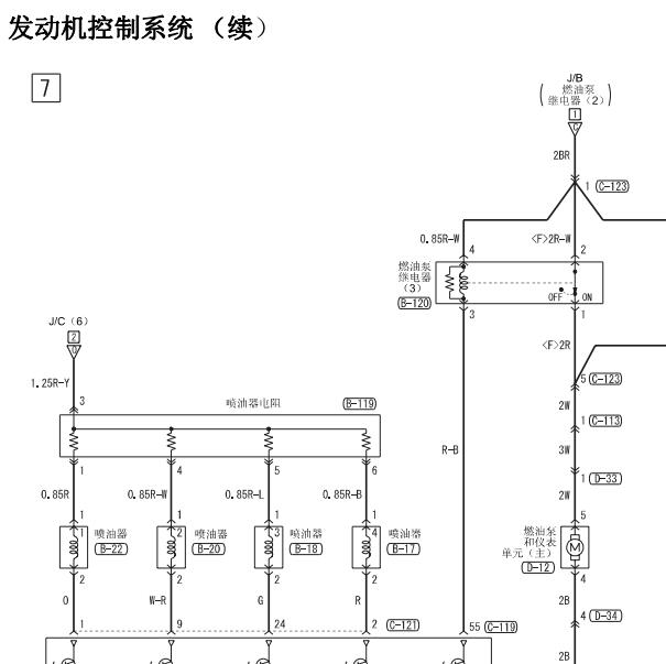 东南汽车得利卡4G63S4M发动机电路图