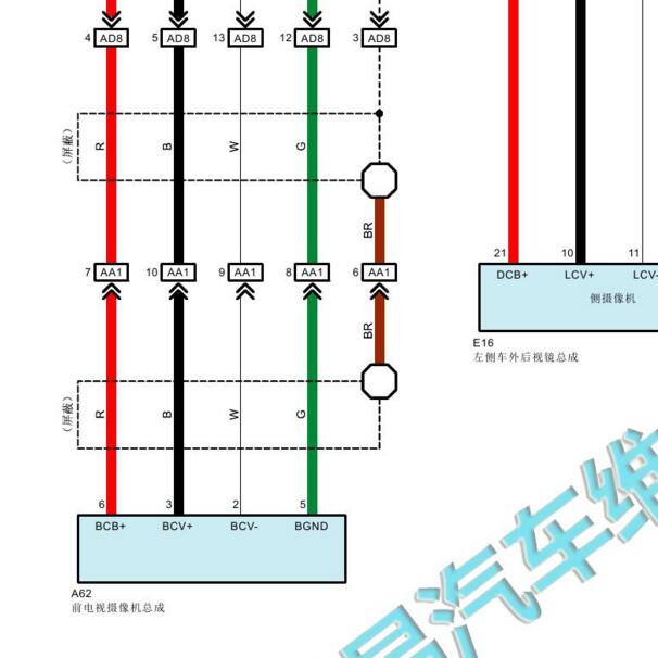2021-2022年丰田塞纳 前摄像机电路图