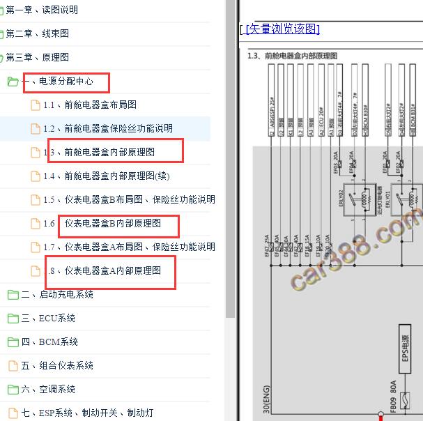 2017-2019年凯翼X5保险盒电路图