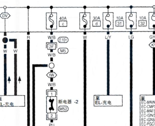 11年日产D22保险丝电路图