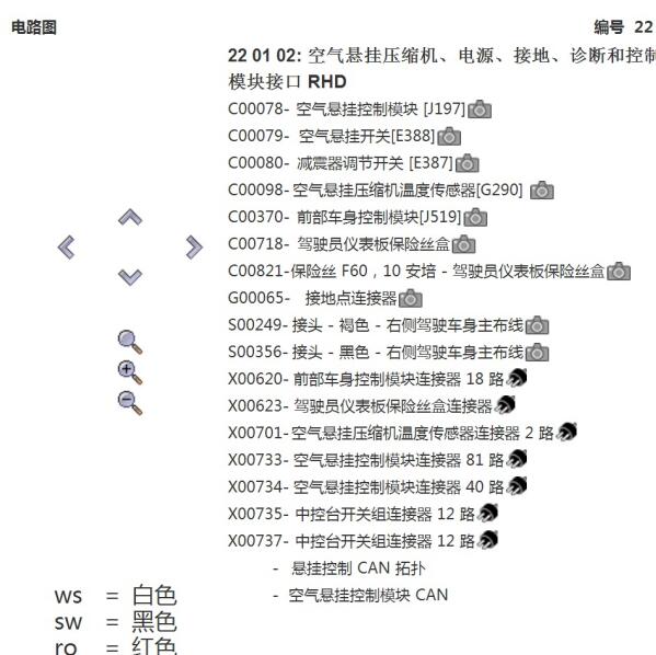 2004年宾利欧陆空气悬挂仪表及CAN线电路图