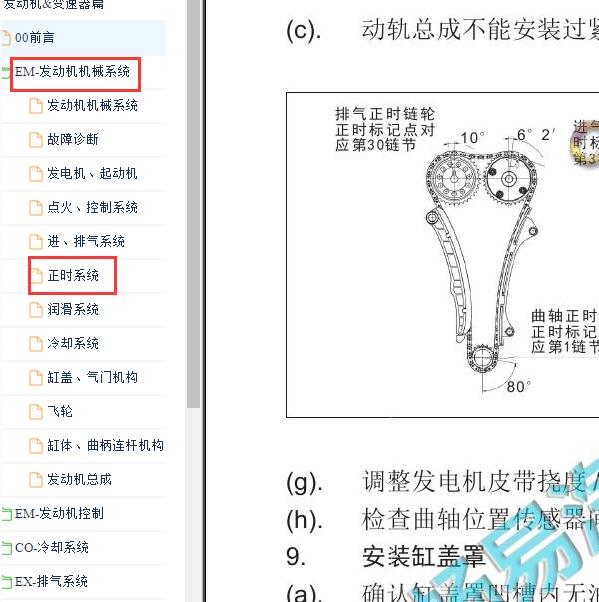 2019-2020年汉腾V7 TLE4G15T发动机正时
