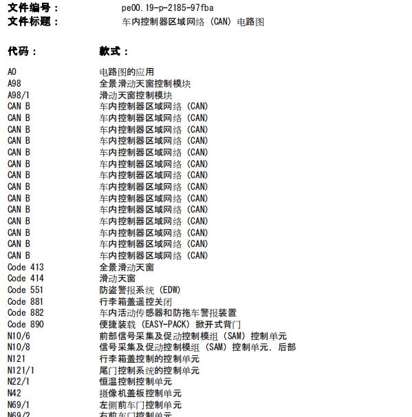 2016年奔驰C200 CAN网络电路图