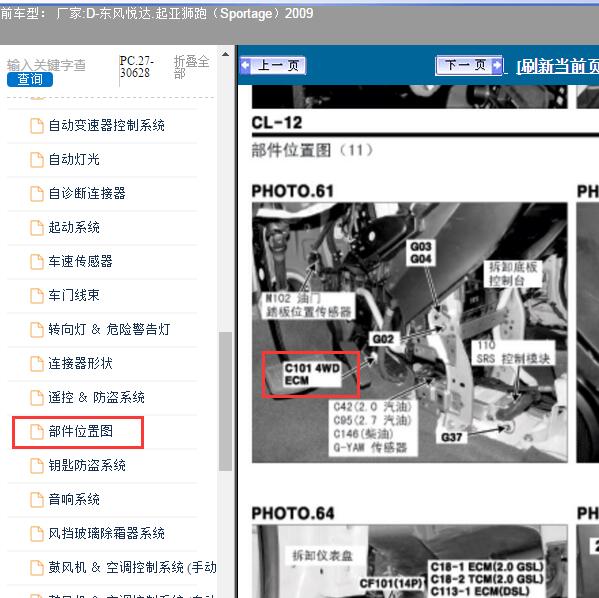 2009年东风悦达.起亚-狮跑（Sportage）四驱位置