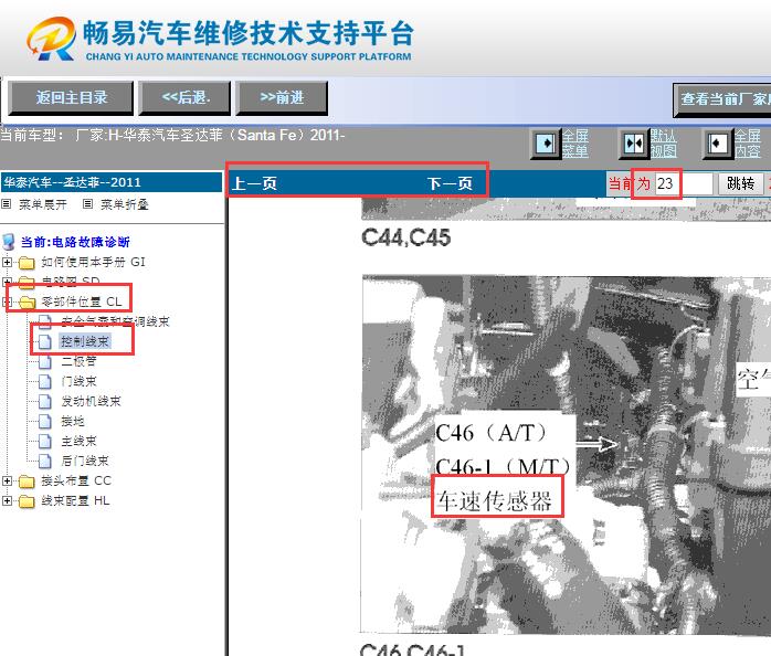 2011年华泰圣达菲车速传感器安装位置