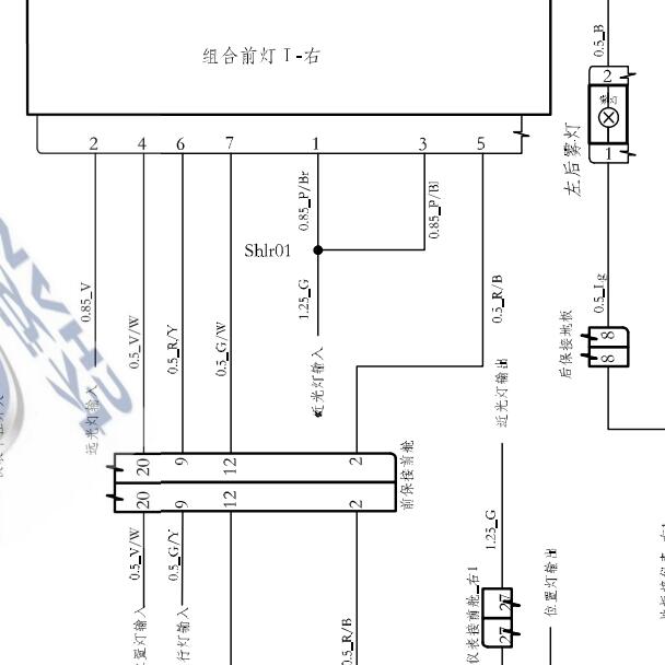 2017年长安逸动大灯电路图