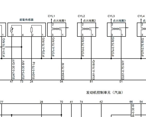 2015年广汽吉奥GP150发动机和防盗电路图