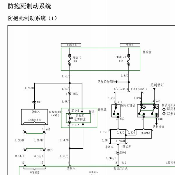 2008年江淮瑞风穿梭ABS电路图