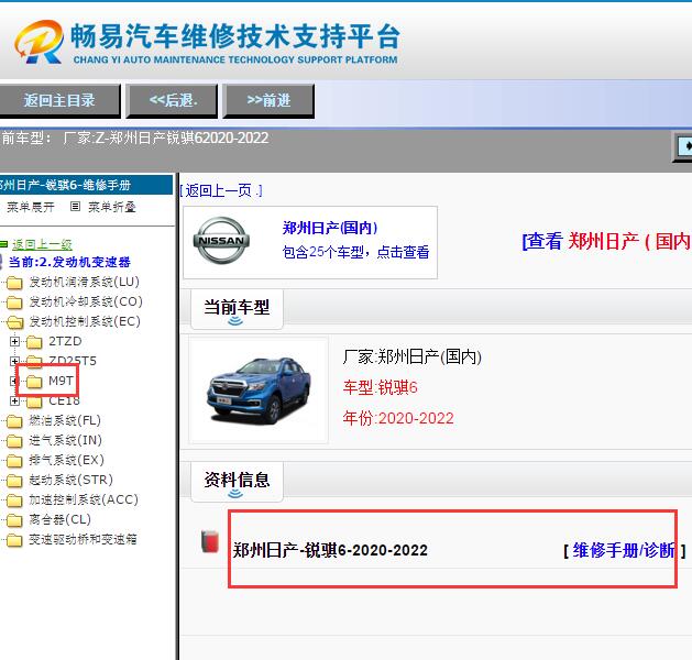 2020-2022年日产锐骐6发动机维修手册