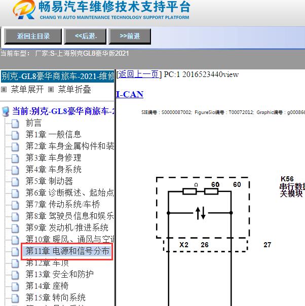 2021年别克GL8网络通讯电路图