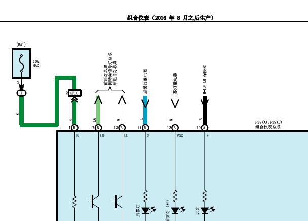 2017年丰田威驰仪表电路图