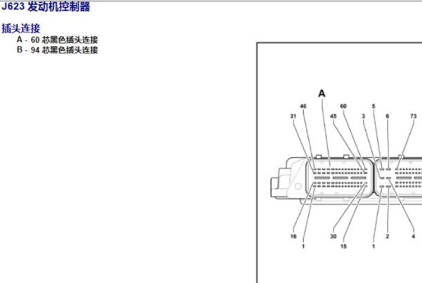 2007年奥迪Q7发动机电脑针脚和电路图资料