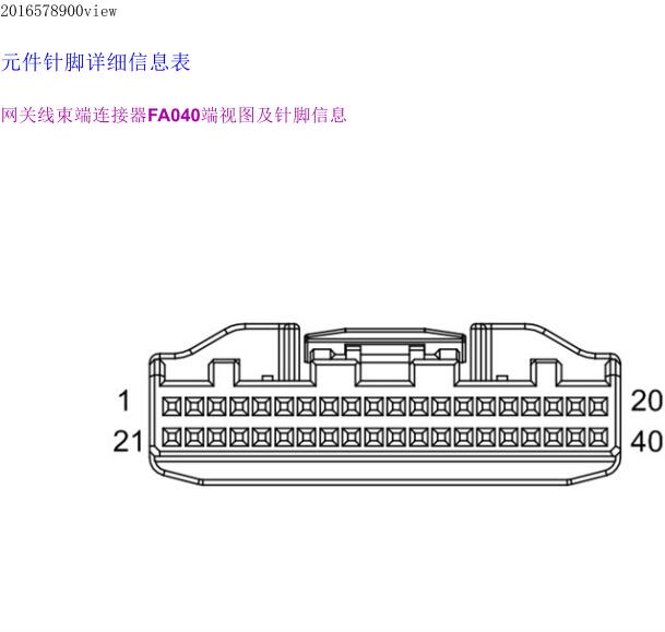 2016-2018年荣威i6网关针脚定义