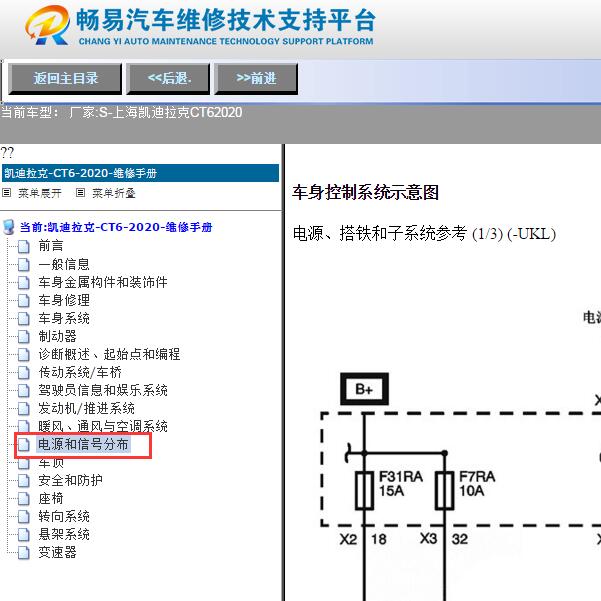 2020年凯迪拉克CT6车身电路图