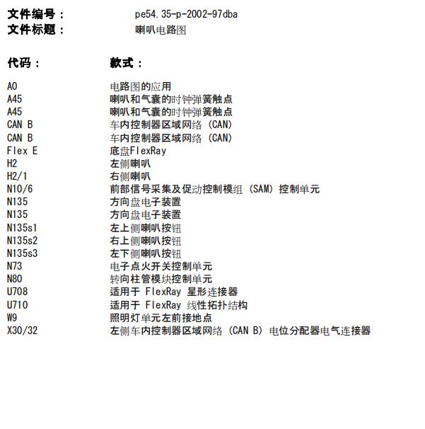 2020年奔驰E300L喇叭及音响扬声器电路图