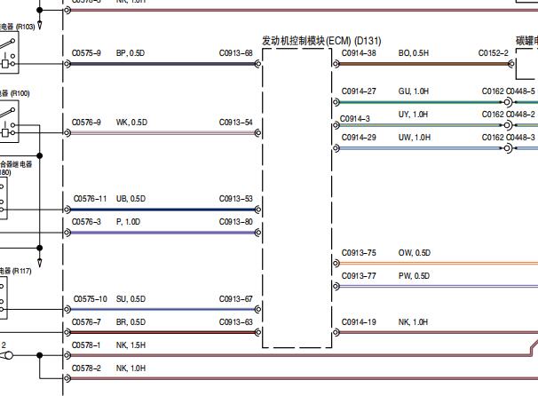 2008-2010年名爵3 SW空挡开关相关电路图