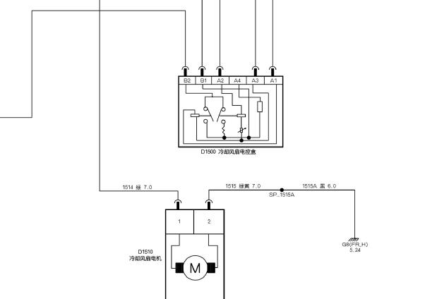 2021-2022年东风风神奕炫发动机冷却风扇电路图