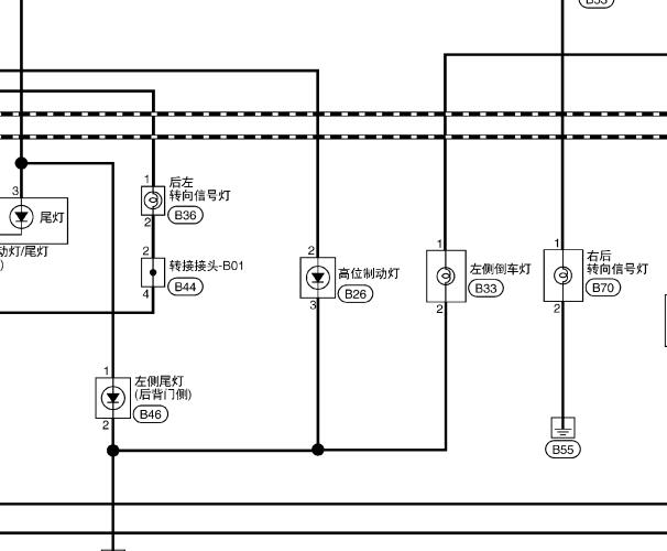 2015年日产逍客刹车灯电路图