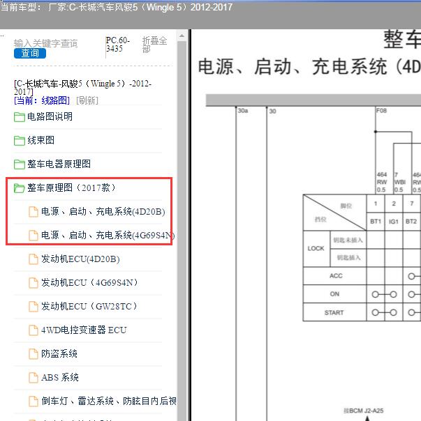 2012-2017年长城汽车风骏5保险电源电路图