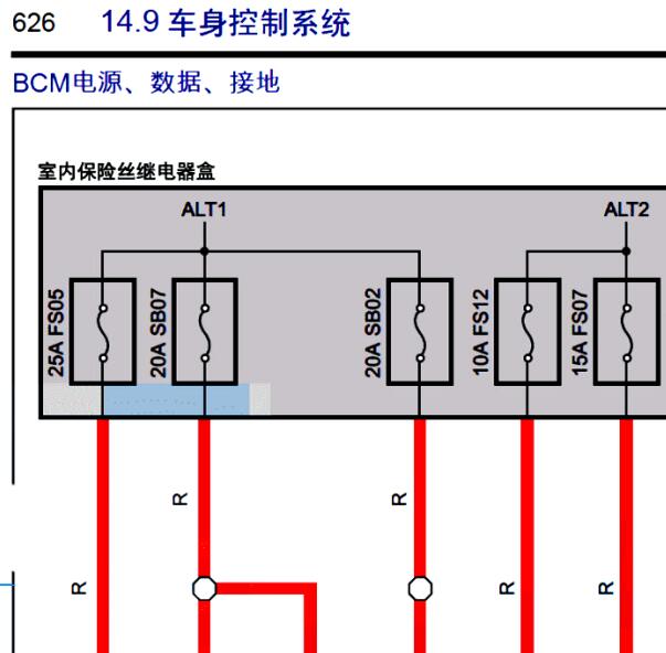 2022年东风风行T5L车身电脑电路图