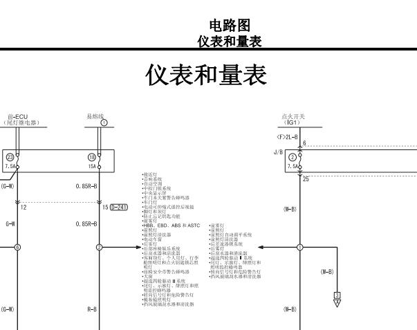 2008年三菱帕杰罗仪表和发动机电路图