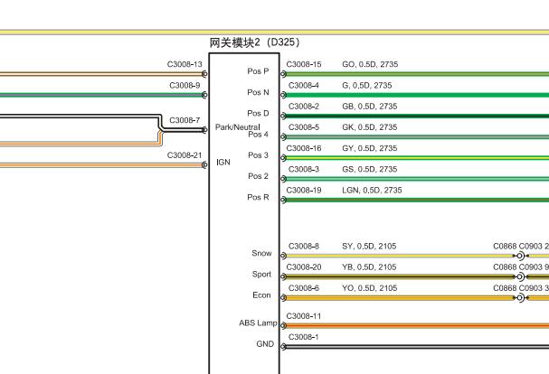 2007年荣威750 网关针脚和电路图