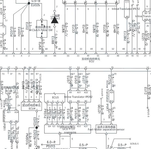 2021年江淮帅铃T8 PRO发动机电路图.