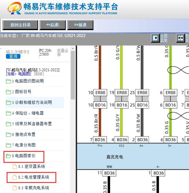 2021-2022年威马汽车E.5快充充电电路图
