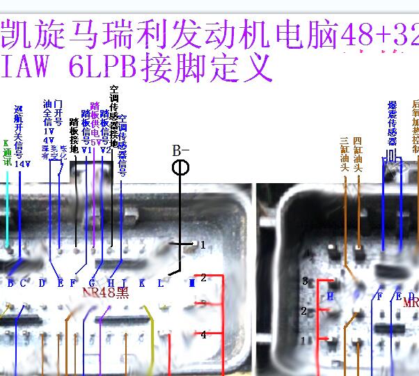 雪铁龙凯旋发动机针脚资料